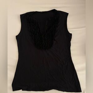 Carolina Herrera Ruffled T-shirt Sleeveless Stretch